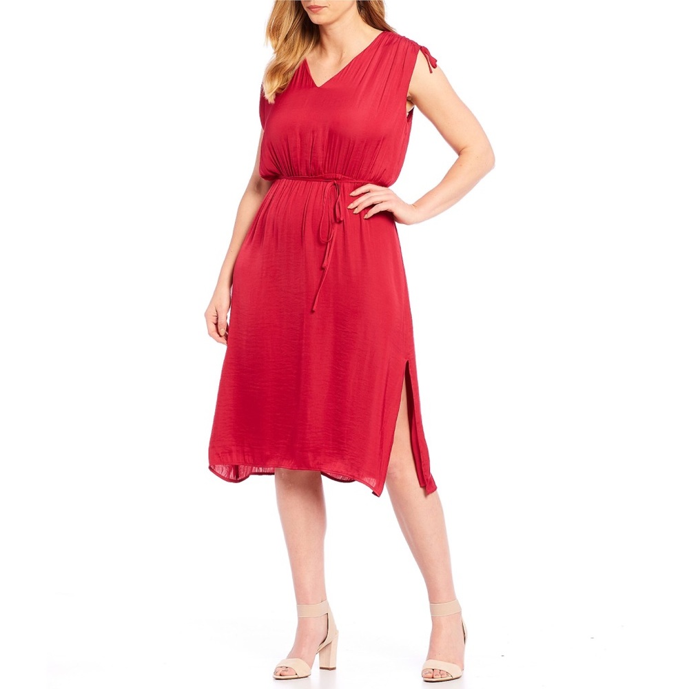 Vince Camuto Tie Shoulder Rum Dress